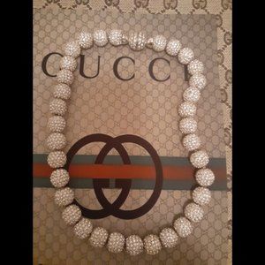 Pave Crystal & Sterling Silver Necklace